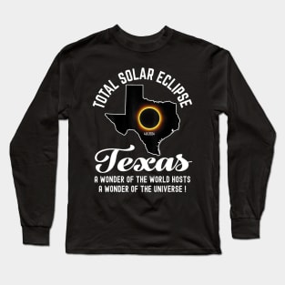 Texas Solar Eclipse 2024 Long Sleeve T-Shirt